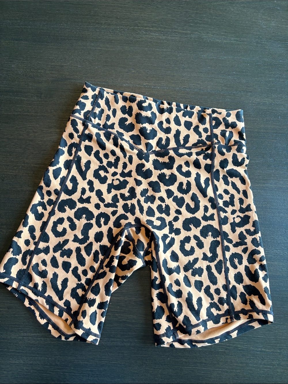 High-Rise Leopard Print Bike Shorts